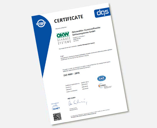 Certificate ISO 9001 : 2015