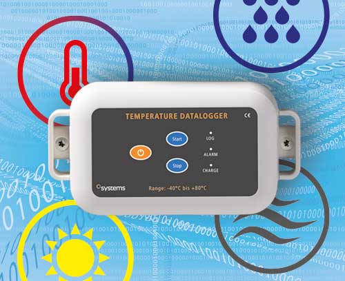 Data logger e.g. for temperature