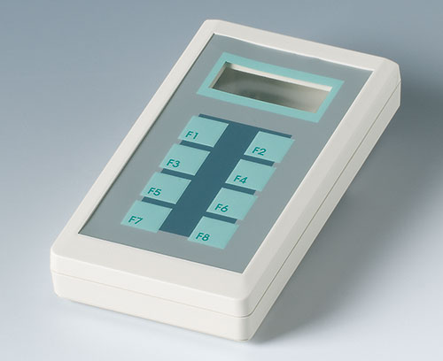 Recessed operating area for protecting the membrane keypad