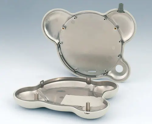 BLOB enclosure with partial aluminium coating