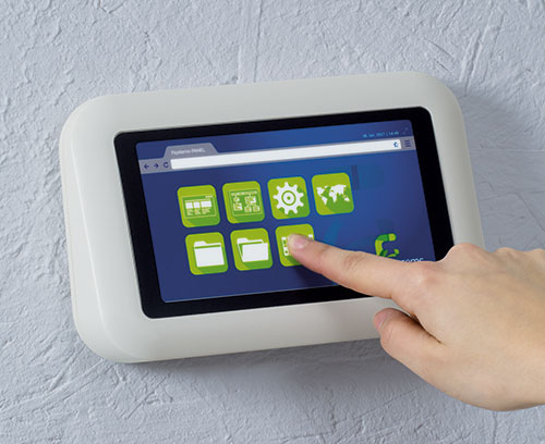 EVOTEC wall mounted enclosure with touchscreen