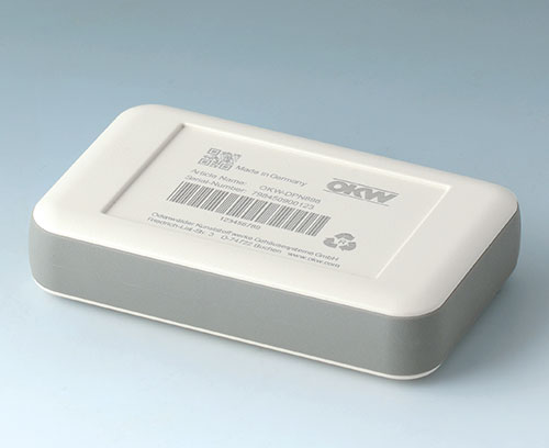 SOFT-CASE made of ABS (UL 94 HB), off-white with laser marking
