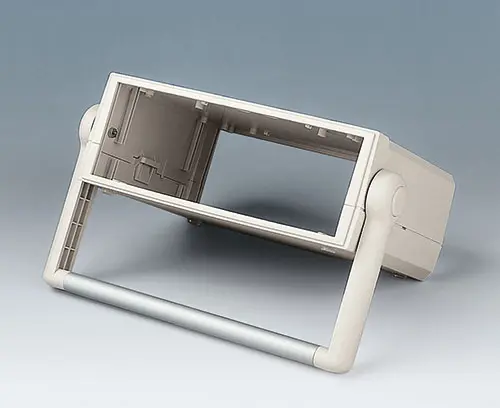 Handle for carrying and ergonomically tilted position