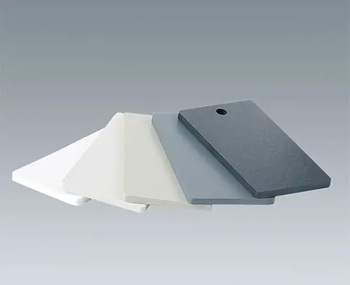 Plastic panels in different colours and materials available