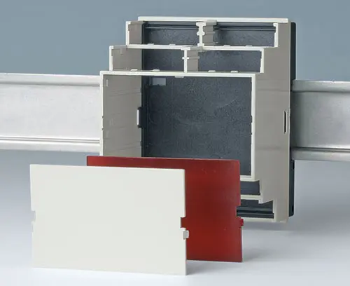 Front panel PC light grey, red transparent, smoked glass (acc.)