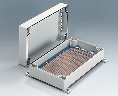 PCB support for mounting pre-assembled PCB units (acc.)