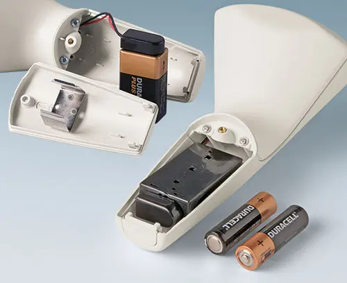 Optional battery holder for 2 x AA and 9 V (accessory)