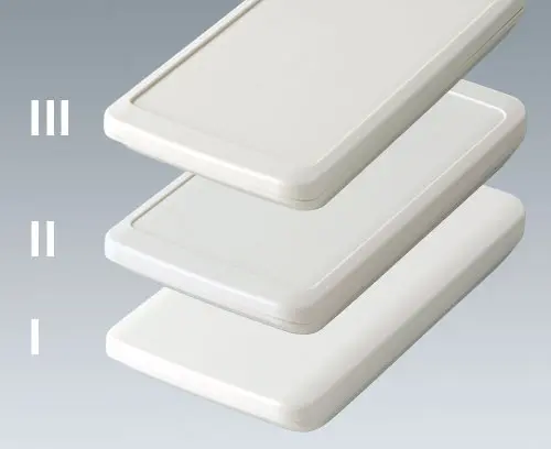 SLIM-CASE vers. I, II and III (flat, recessed by 1 mm or 1.6 mm)
