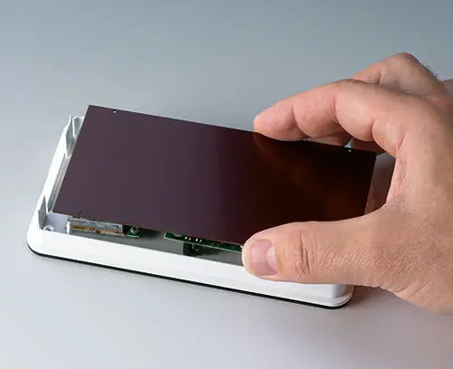 Hardboard plate for protecting/covering the electronics in the upper part (sizes S84
  and E155 in accessories, size S114 on request)