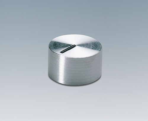 Tuning knob with aluminium cap